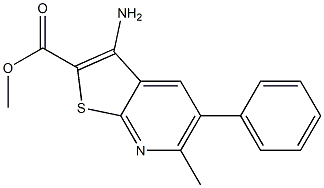 3-Amino-5-phenyl-6-methylthieno[2,3-b]pyridine-2-carboxylic acid methyl ester Struktur