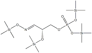 Phosphoric acid (R)-2-(trimethylsilyloxy)-3-(trimethylsilyloxyimino)propylbis(trimethylsilyl) ester Struktur