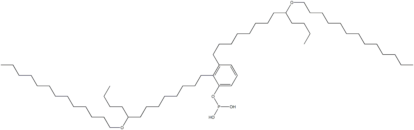 Phosphorous acid bis[9-(tridecyloxy)tridecyl]phenyl ester Struktur