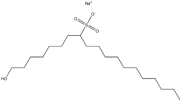 1-Hydroxynonadecane-8-sulfonic acid sodium salt Struktur