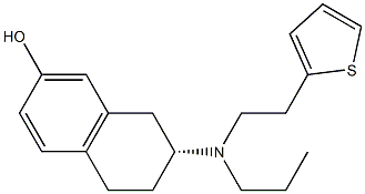 [2R,(+)]-2-[Propyl[2-(2-thienyl)ethyl]amino]tetralin-7-ol Struktur