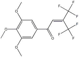 4,4,4-Trifluoro-3-trifluoromethyl-1-(3,4,5-trimethoxyphenyl)-2-buten-1-one Struktur