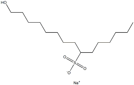 15-Hydroxypentadecane-7-sulfonic acid sodium salt Struktur