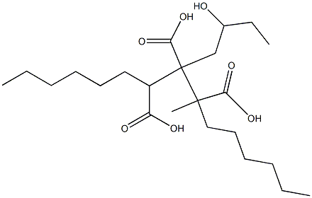 Butane-1,2,3-tricarboxylic acid 2-(2-hydroxybutyl)1,3-dihexyl ester Struktur