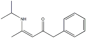 1-Benzyl-3-isopropylamino-2-buten-1-one Struktur