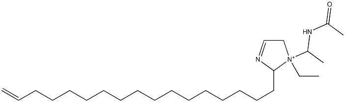 1-[1-(Acetylamino)ethyl]-1-ethyl-2-(16-heptadecenyl)-3-imidazoline-1-ium Struktur