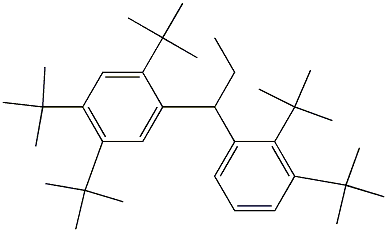 1-(2,4,5-Tri-tert-butylphenyl)-1-(2,3-di-tert-butylphenyl)propane Struktur