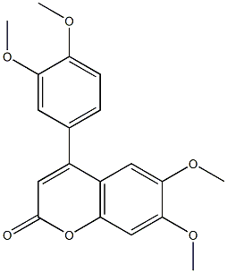 4-(3,4-Dimethoxyphenyl)-6,7-dimethoxycoumarin Struktur