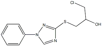 1-Chloro-3-[(1-phenyl-1H-1,2,4-triazol)-3-ylthio]-2-propanol Struktur