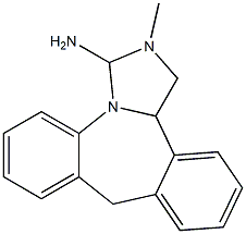 2-Methyl-2,3,9,13b-tetrahydro-1H-dibenz[c,f]imidazo[1,5-a]azepin-3-amine Struktur