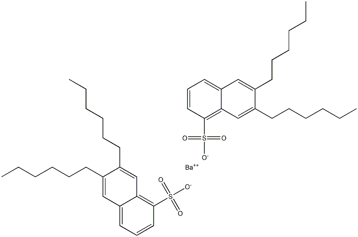 Bis(6,7-dihexyl-1-naphthalenesulfonic acid)barium salt Struktur