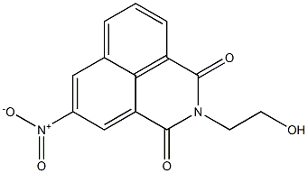 2-(2-Hydroxyethyl)-5-nitro-1H-benzo[de]isoquinoline-1,3(2H)-dione Struktur