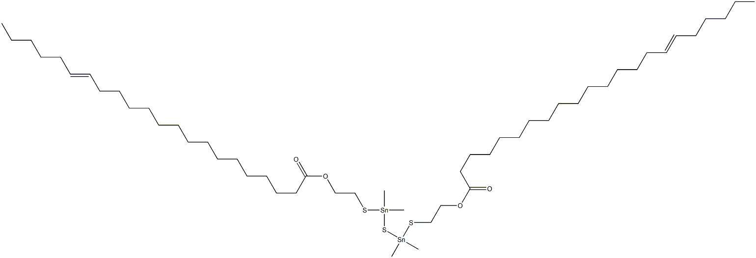 Bis[dimethyl[[2-(15-henicosenylcarbonyloxy)ethyl]thio]stannyl] sulfide Struktur