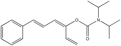 N,N-Diisopropylcarbamic acid (3E)-6-phenyl-1,3,5-hexatrien-3-yl ester Struktur