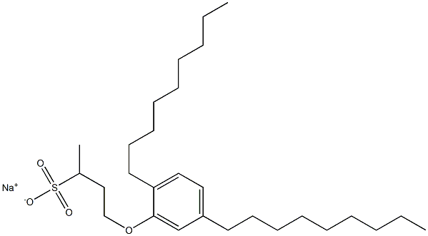 4-(2,5-Dinonylphenoxy)butane-2-sulfonic acid sodium salt Struktur