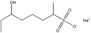 6-Hydroxyoctane-2-sulfonic acid sodium salt Struktur