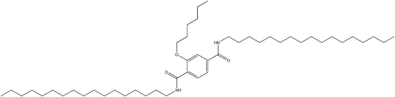 2-(Hexyloxy)-N,N'-diheptadecylterephthalamide Struktur