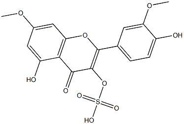 Quercetin 3',7-dimethyl ether 3-sulfate Struktur