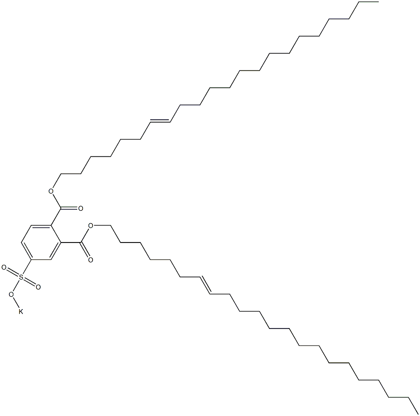 4-(Potassiosulfo)phthalic acid di(7-docosenyl) ester Struktur