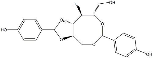 1-O,5-O:2-O,3-O-Bis(4-hydroxybenzylidene)-L-glucitol Struktur