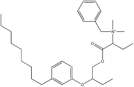 N,N-Dimethyl-N-benzyl-N-[1-[[2-(3-nonylphenyloxy)butyl]oxycarbonyl]propyl]aminium Struktur