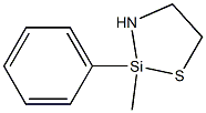 2-Methyl-2-phenyl-1-thia-3-aza-2-silacyclopentane Struktur