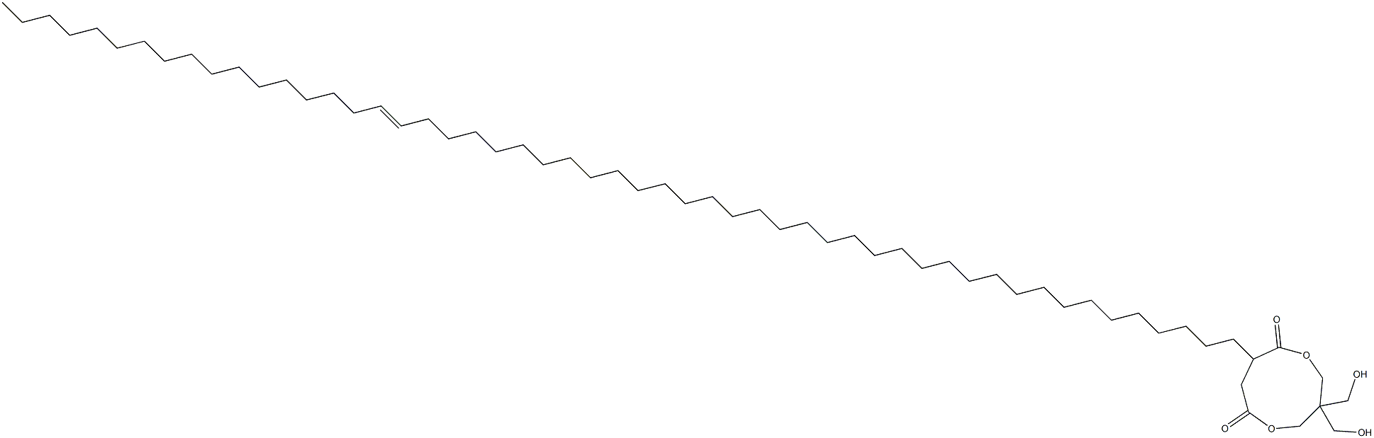 3,3-Bis(hydroxymethyl)-8-(36-tripentacontenyl)-1,5-dioxacyclononane-6,9-dione Struktur