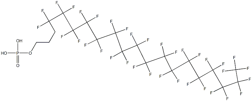 Phosphoric acid hydrogen (4,4,5,5,6,6,7,7,8,8,9,9,10,10,11,11,12,12,13,13,14,14,15,15,16,16,17,17,18,18,19,19,20,20,20-pentatriacontafluoroicosan-1-yl) ester Struktur