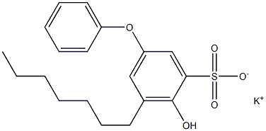 4-Hydroxy-5-heptyl[oxybisbenzene]-3-sulfonic acid potassium salt Struktur