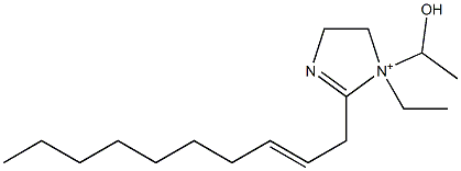 2-(2-Decenyl)-1-ethyl-1-(1-hydroxyethyl)-2-imidazoline-1-ium Struktur