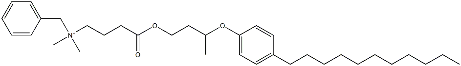 N,N-Dimethyl-N-benzyl-N-[3-[[3-(4-undecylphenyloxy)butyl]oxycarbonyl]propyl]aminium Struktur