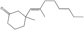 3-Methyl-3-[(E)-2-methyl-1-octenyl]cyclohexanone Struktur