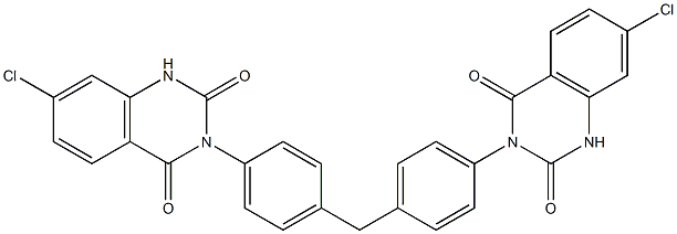 3,3'-[Methylenebis(4,1-phenylene)]bis[7-chloroquinazoline-2,4(1H,3H)-dione] Struktur