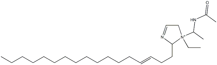 1-[1-(Acetylamino)ethyl]-1-ethyl-2-(3-heptadecenyl)-3-imidazoline-1-ium Struktur