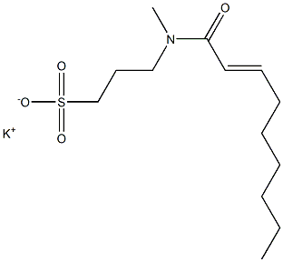 3-[N-(2-Nonenoyl)-N-methylamino]-1-propanesulfonic acid potassium salt Struktur