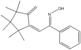 1-(2-Hydroxyimino-2-phenylethylidene)-2,2,3,3,4,4-hexamethyl-5-methylenecyclopentane Struktur