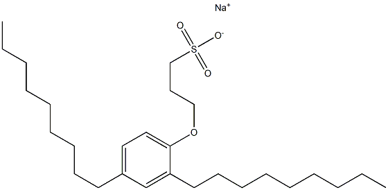 3-(2,4-Dinonylphenoxy)propane-1-sulfonic acid sodium salt Struktur