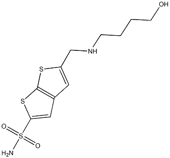 5-[(4-Hydroxybutylamino)methyl]thieno[2,3-b]thiophene-2-sulfonamide Struktur