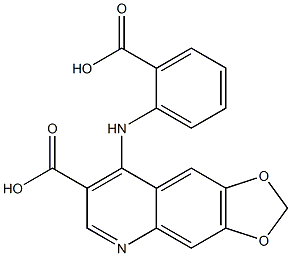 4-[(2-Carboxyphenyl)amino]-6,7-(methylenedioxy)quinoline-3-carboxylic acid Struktur