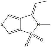 (3Z)-2,3-Dihydro-3-ethylidene-2-methylthieno[3,4-d]isothiazole 1,1-dioxide Struktur