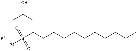 2-Hydroxytetradecane-4-sulfonic acid potassium salt Struktur