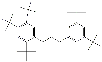 1-(2,4,5-Tri-tert-butylphenyl)-3-(3,5-di-tert-butylphenyl)propane Struktur