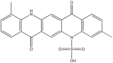 5,7,12,14-Tetrahydro-3,11-dimethyl-7,14-dioxoquino[2,3-b]acridine-5-sulfonic acid Struktur