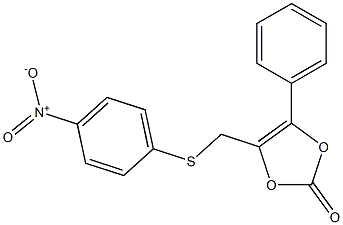 4-[[(4-Nitrophenyl)thio]methyl]-5-phenyl-1,3-dioxol-2-one Struktur