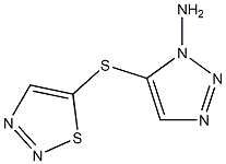 5-(1-Amino-1H-1,2,3-triazol-5-ylthio)-1,2,3-thiadiazole Struktur