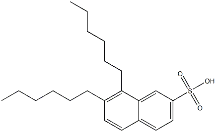 7,8-Dihexyl-2-naphthalenesulfonic acid Struktur