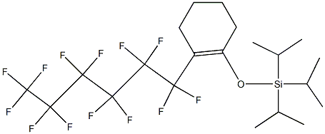 1-(Triisopropylsiloxy)-2-(tridecafluorohexyl)-1-cyclohexene Struktur