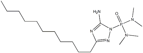 (5-Amino-3-undecyl-1H-1,2,4-triazol-1-yl)bis(dimethylamino)phosphine oxide Struktur