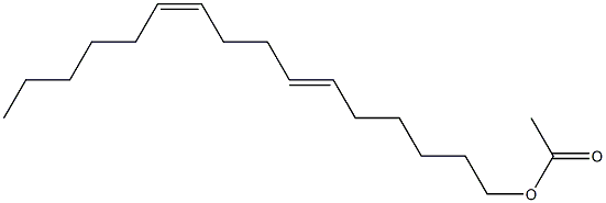 Acetic acid [(6E,10Z)-6,10-hexadecadienyl] ester Struktur