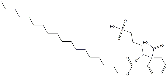 Phthalic acid 1-octadecyl 2-(1-potassiosulfobutyl) ester Struktur